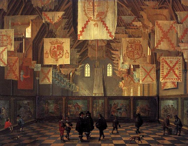 Bartholomeus van Bassen Interior of the Great Hall on the Binnenhof in The Hague. oil painting picture